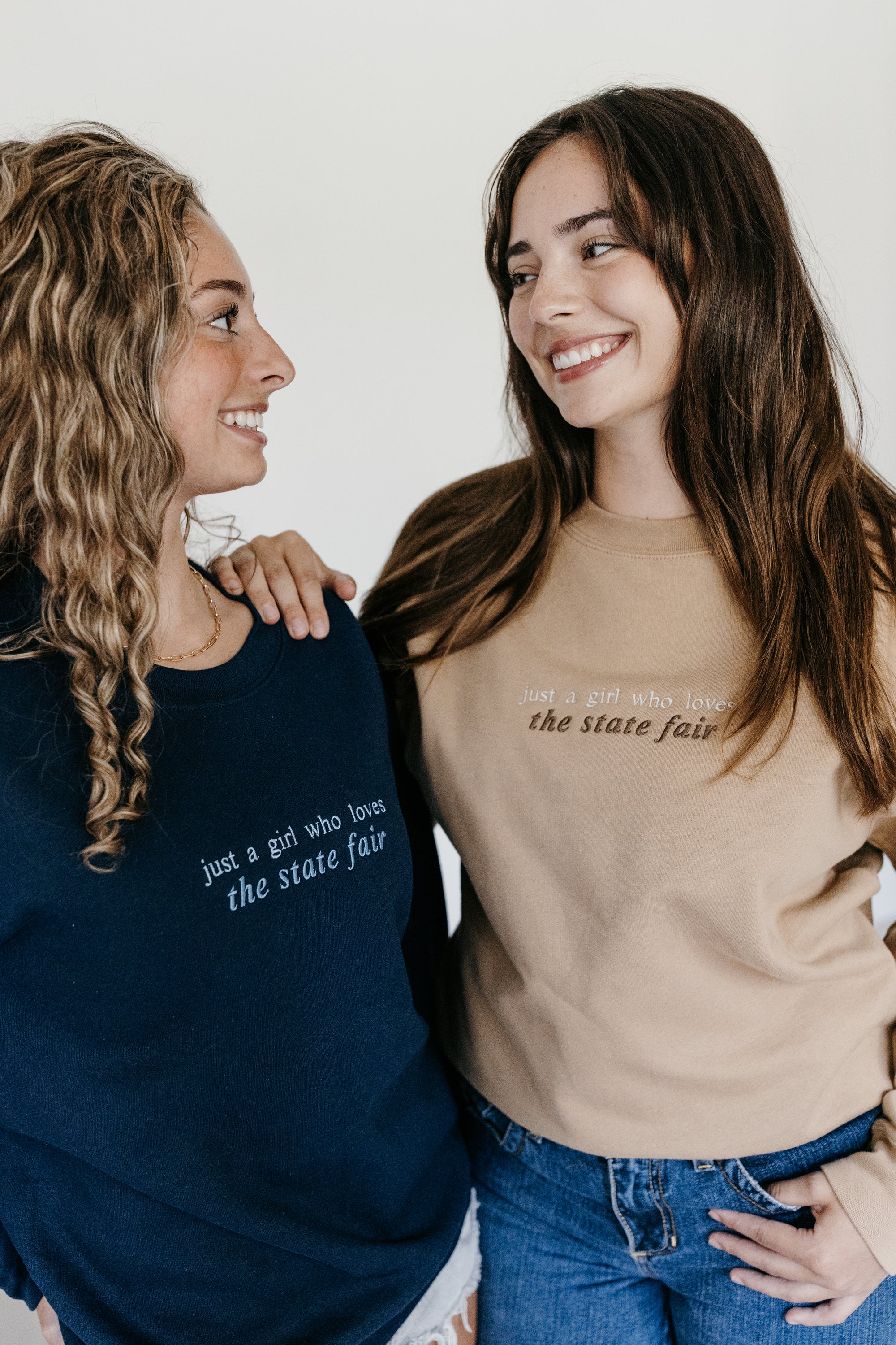Just a Girl - State Fair™  Crewneck Sweatshirt Navy